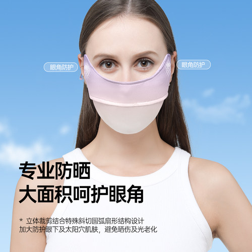 思凯乐户外新款防晒口罩面罩冰丝面料UPF50+加大护眼角F7024950 - 图0