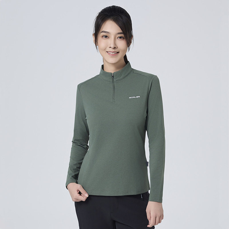 SCALER思凯乐户外25春秋男女长袖T恤运动透气休闲立领套头打底衫,淘宝优惠券,粉丝福利购,淘宝优惠卷