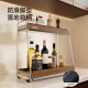 Kitchen double layer storage rack