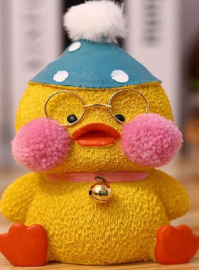 可爱玻尿酸嘟嘟小黄鸭存钱罐摆件