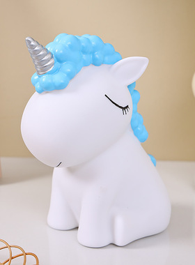 新款独角兽存钱罐摆件