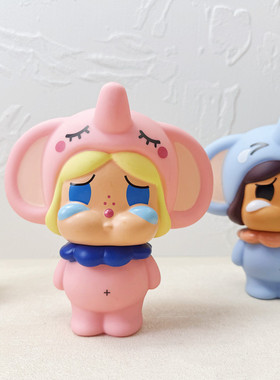 大象哭娃搪胶手办存钱罐摆件