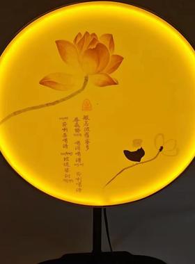 观音财神插电led佛龛装饰佛光圈