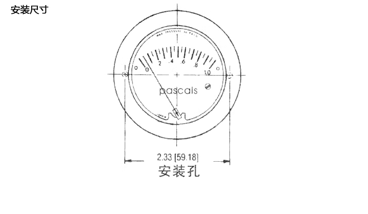 TE5000小型微压差表 迷你型微压差计 表壳53MM 尼龙表壳 - 图3