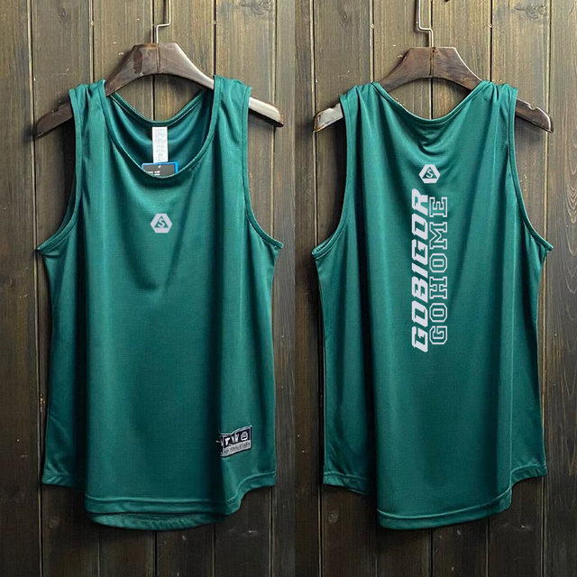 American basketball vest men's sports quick-drying sweat-absorbing fitness training loose Kobe sleeveless round neck top running suit