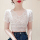 Sexy ຄໍ V ເຄິ່ງ lace ໃນ ກະ ໂປງ suspender