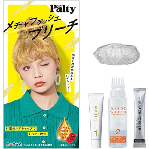 日本 dariya Palty褪色剂染发褪黑不伤发漂色剂植物成分漂发色膏 - 图0