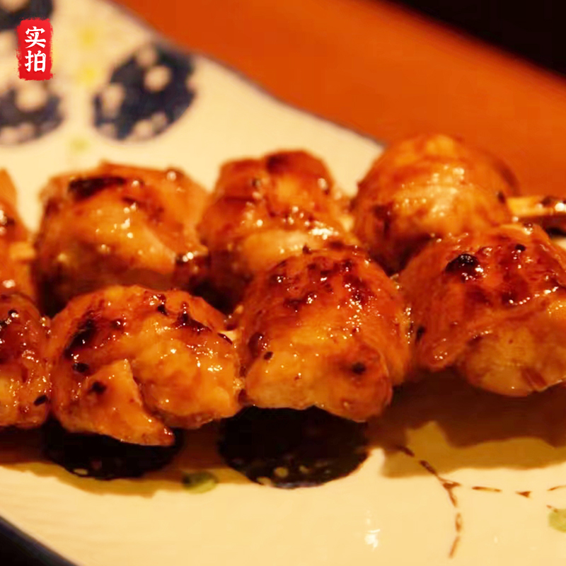 烧鸟串皮包肉串 带皮鸡腿肉20串大串装 60g/串烧烤鸡肉串碳烤串烧 - 图2