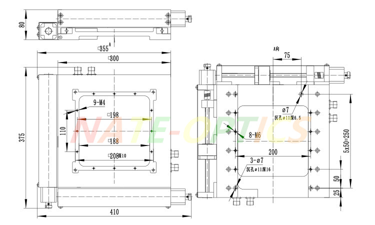 NT202WA100×100高精度电动二维整体平移台 XY滑台模组 步进丝杆 - 图1