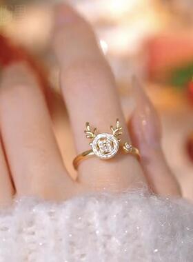 旋转开口可调节戒指玉都遇女