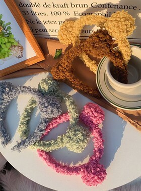 小熊发箍耳朵毛绒发卡赵露思同款洗脸网红女发窟可爱超萌头箍发带