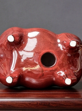 红色牛摆件装饰品吉祥物生肖牛年礼品摆设创意陶瓷家居客厅招财