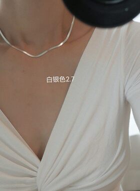 925纯银颈链女银蛇骨链