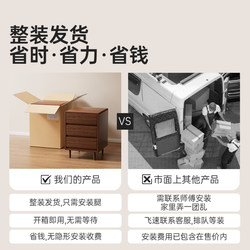 实木床头柜家用卧室收纳置物柜国家补贴2026新款小型床侧边储物柜 - 图2