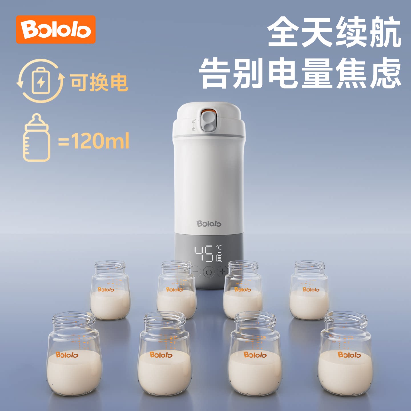 波咯咯恒温水壶婴儿专用冲奶外出无线便携式恒温杯消毒宽口
