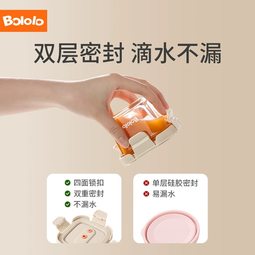 Стеклянный контейнер для хранения для прикорма, детская портативная обеденная тарелка, можно готовить на пару