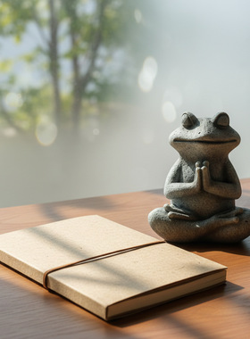 冥想青蛙动物摆件庭院花园打坐