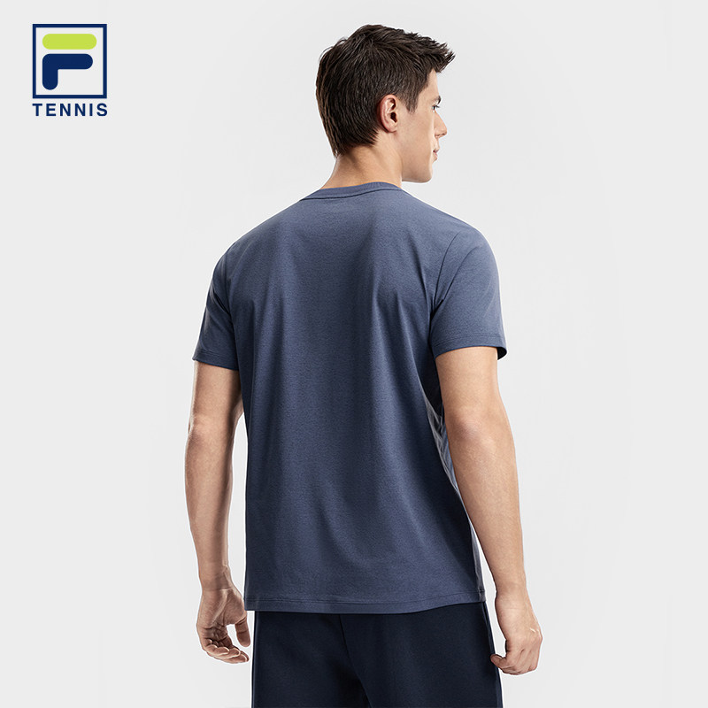 FILA 斐乐官方男子针织短袖衫2026春新款网球运动简约经典圆领T恤,淘宝优惠券,粉丝福利购,淘宝优惠卷