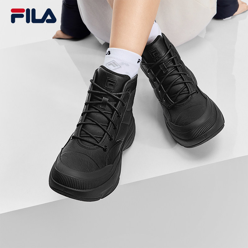 FILA 斐乐女鞋加绒老爹鞋运动鞋2025冬新款中帮保暖菠萝厚底靴子,淘宝优惠券,粉丝福利购,淘宝优惠卷