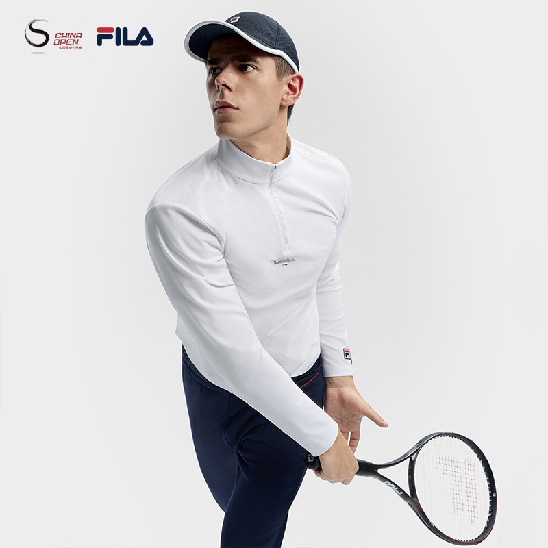 布云朝克特同款FILA斐乐官方男子针织长袖上衣2025冬新款网球长T,淘宝优惠券,粉丝福利购,淘宝优惠卷