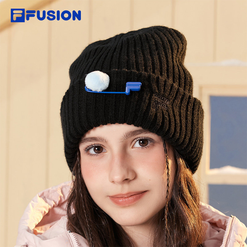 FILA FUSION斐乐潮牌情侣款针织帽冬季新款时尚休闲帽毛线帽,淘宝优惠券,粉丝福利购,淘宝优惠卷