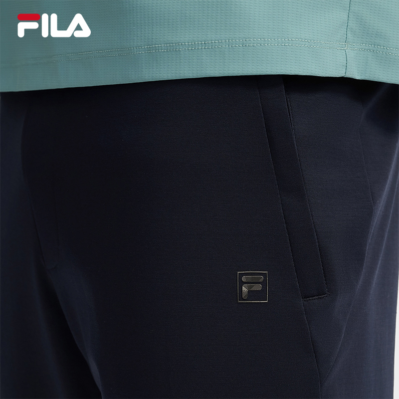 FILA 斐乐官方男士针织长裤2025夏季新款简约凉感基础休闲直口裤 - 图3