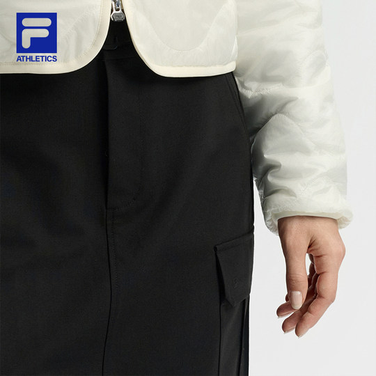 FILA 斐乐官方女士梭织裙2025冬季新款户外运动基础半身裙一步裙