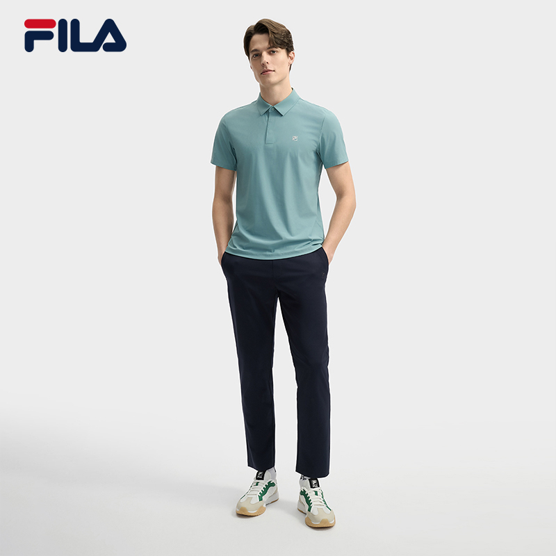 FILA 斐乐官方男士针织长裤2025夏季新款简约凉感基础休闲直口裤 - 图2