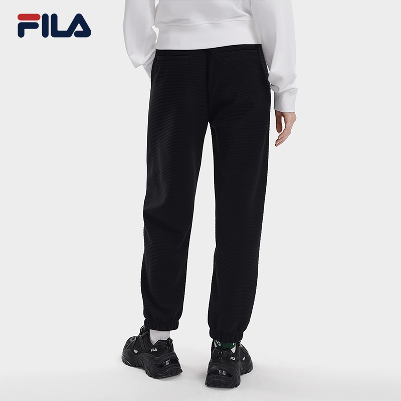 FILA x MAGIC STICK斐乐女士针织长裤秋季款简约收口运动休闲裤-图1