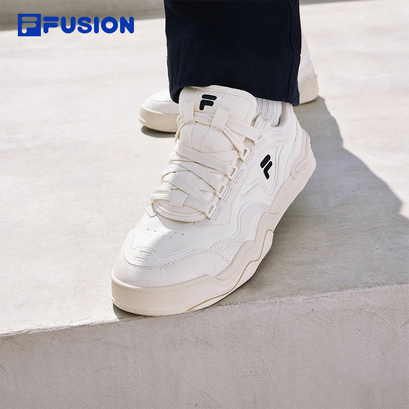 FILA FUSION斐乐潮牌男鞋KICK专业滑板鞋官方旗舰低帮波浪底板鞋-图1