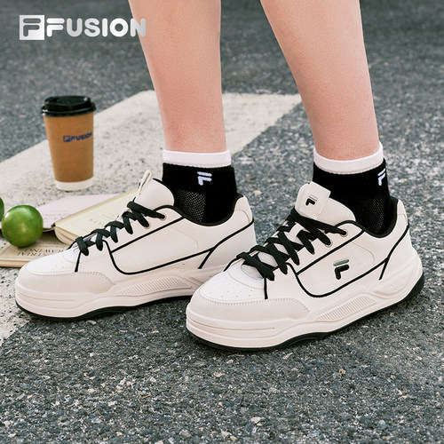 FILA FUSION斐乐潮牌BANK 2板鞋男子2026新款休闲鞋情侣小白鞋女 - 图0