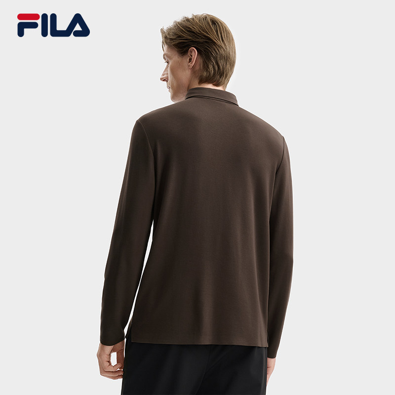 FILA 斐乐官方男子针织长袖POLO衫2025冬季新款时尚休闲基础上衣,淘宝优惠券,粉丝福利购,淘宝优惠卷