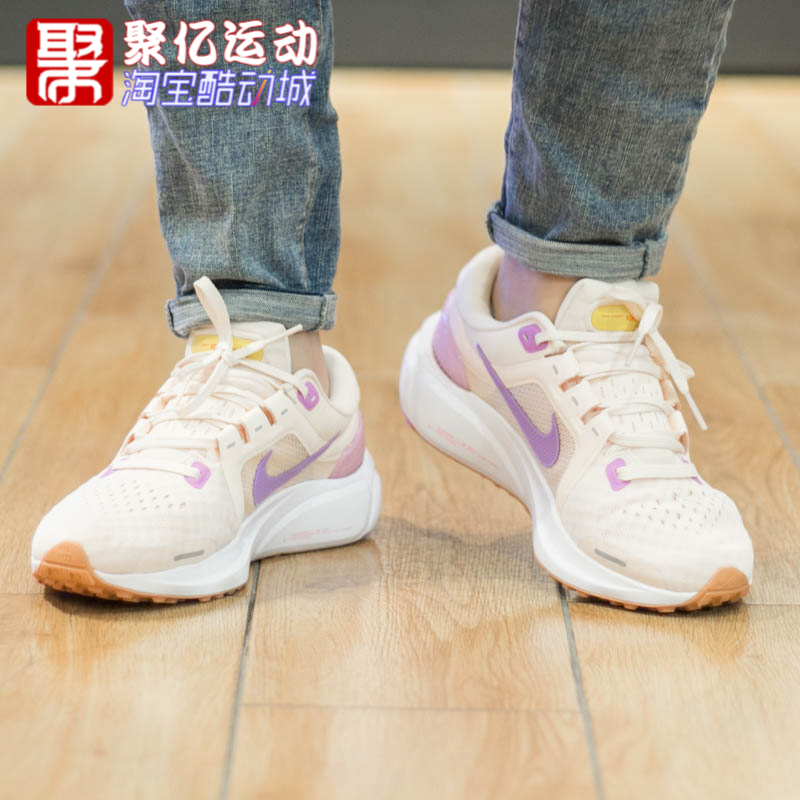 NIKE耐克女鞋2024春季新款AIR ZOOM运动回弹透气跑步鞋DA7698-800 - 图1