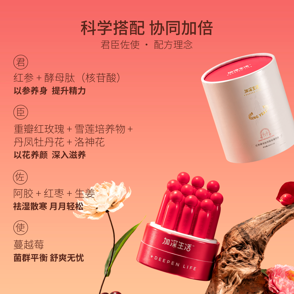 加深生活阿胶玫瑰红参酵母肽，-第5张图片-提都小院