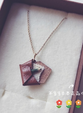 日本手作风松果耳夹毛衣链