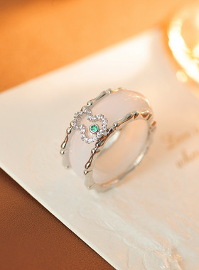 文艺新中式玉髓葫芦戒指女款百搭精致小众设计福禄国风显白食指戒