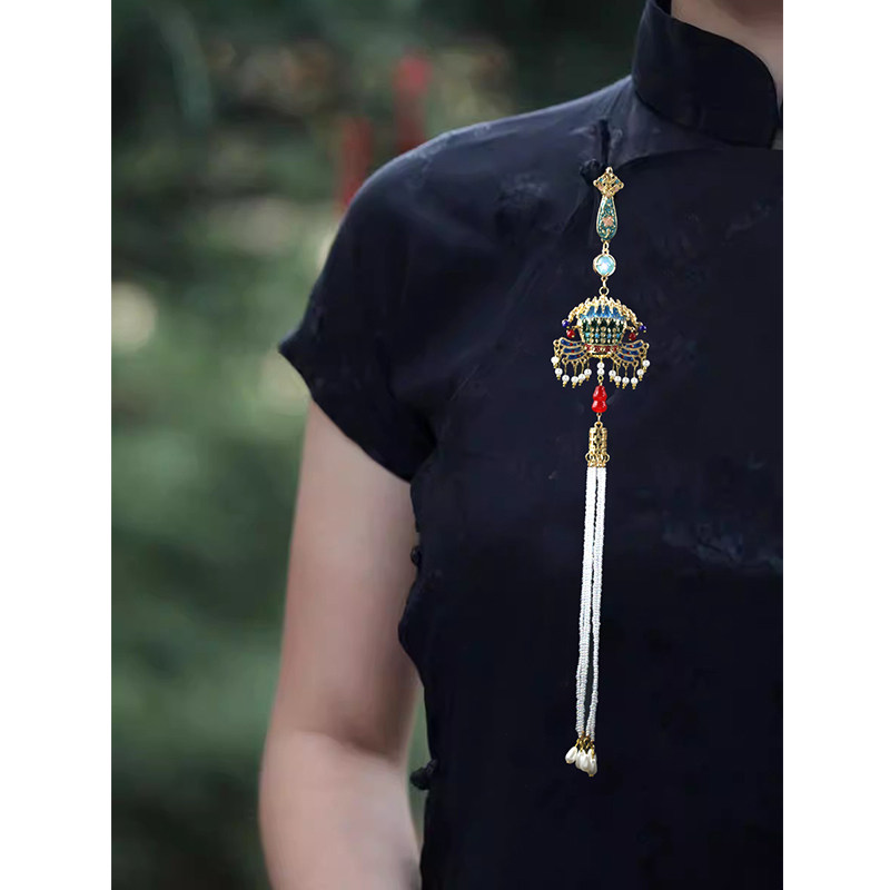 中国风非遗手工挂件珐琅彩明制凤冠旗袍汉服配饰新中式马面裙配饰,淘宝优惠券,粉丝福利购,淘宝优惠卷