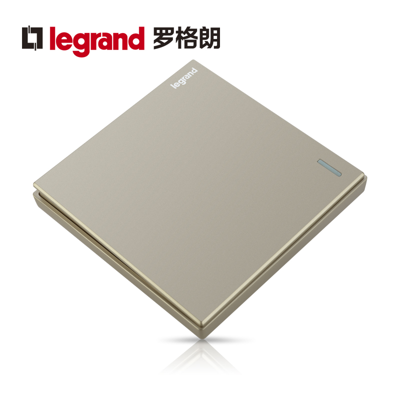 罗格朗开关插座面板仕典逸景米兰金一开双控带荧光一位双极86型 - 图2