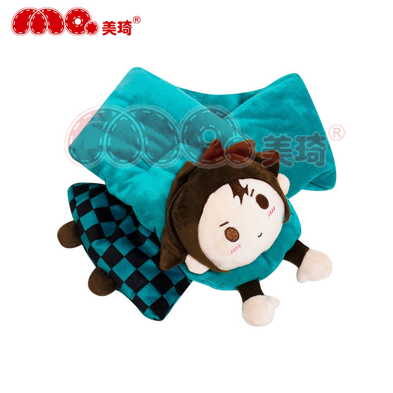 美琦动漫鬼灭之刃周边围巾炭治郎二次元日系保暖防风秋冬毛绒围脖,淘宝优惠券,粉丝福利购,淘宝优惠卷