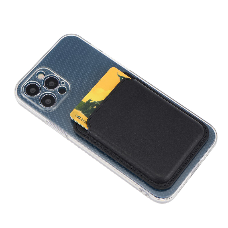 手机壳一体粘贴卡包多卡多功能高档耐用带背胶证件收纳袋防消磁贴 - 图3