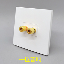 Type 86 One sound socket Panel Two-head 2-hole speaker 5 1 surround audio banana head socket panel