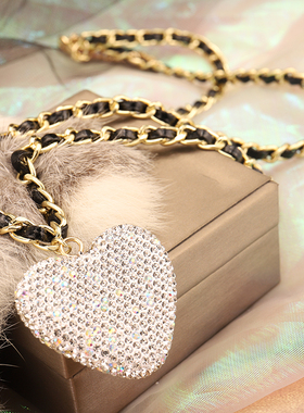 秋冬新长款毛衣链女满钻星星水晶