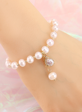 小众ins手镯装饰品天然珍珠