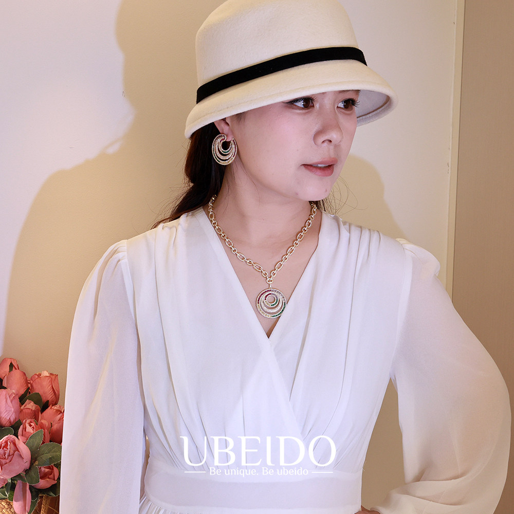 Ubedo Luxurious Full Diamond Colored Zirconia Jewelry Set