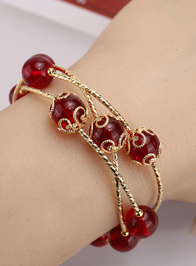 鸿运当头手链女项链双戴玛瑙石