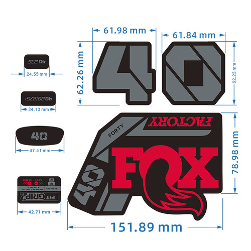 2021 fox40 DH前叉贴纸山地车速降前叉贴单车FOX 40改色贴花防水 - 图0