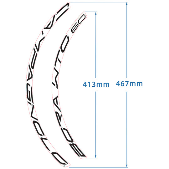 New BORASC road carbon wheel sticker rim