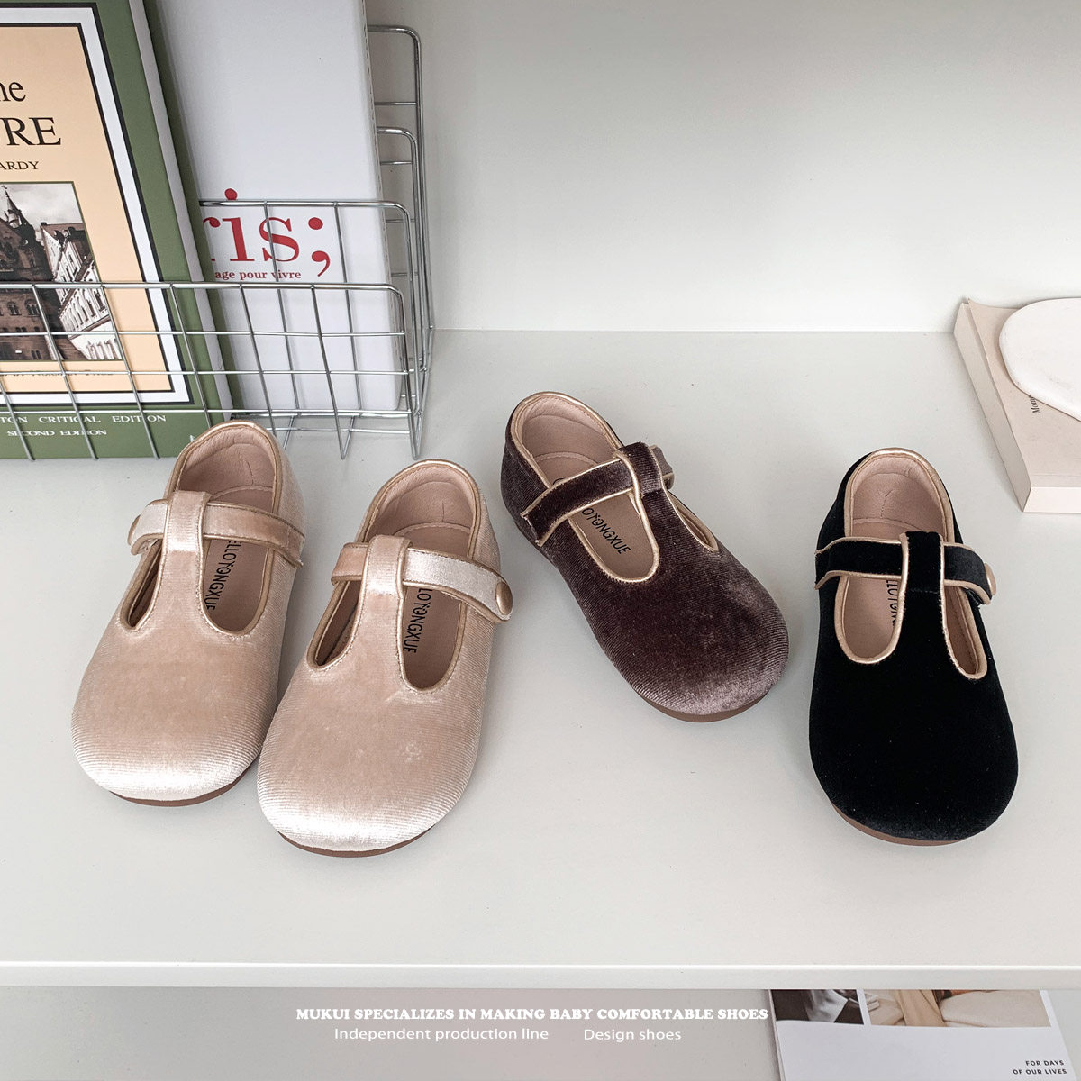 韩国丝绒小女孩单鞋秋冬新款儿童公主鞋复古宝宝浅口鞋软底豆豆鞋,淘宝优惠券,粉丝福利购,淘宝优惠卷