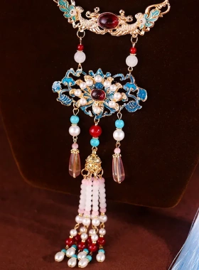 新中式璎珞长款背云流苏项链