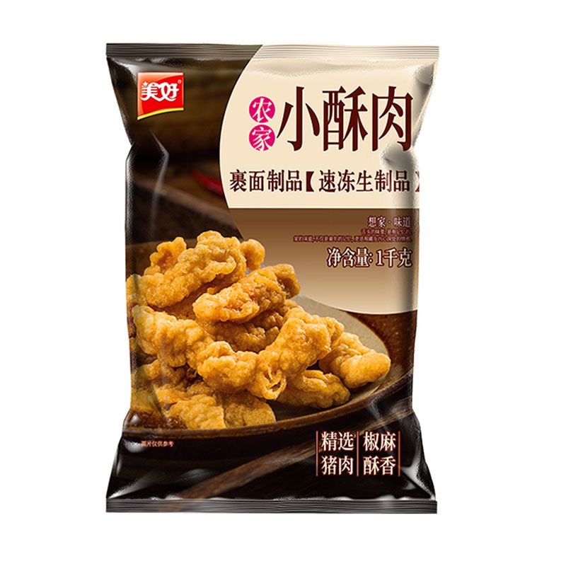 美好农家小酥肉半成品1kg*10包冷冻油炸椒麻猪肉火锅商用夜市小吃-图3